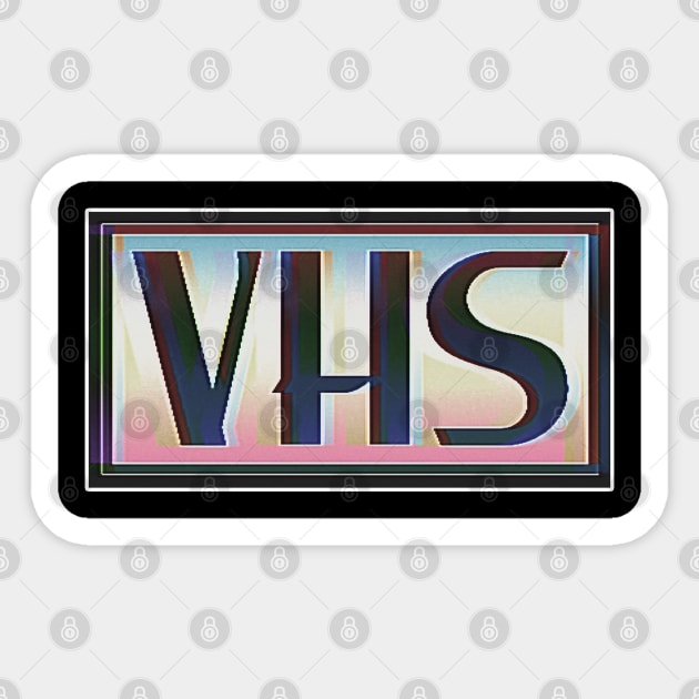 Retro 80s Styled Glitchy VHS Logo #2 Sticker by DankFutura